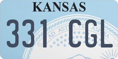 KS license plate 331CGL