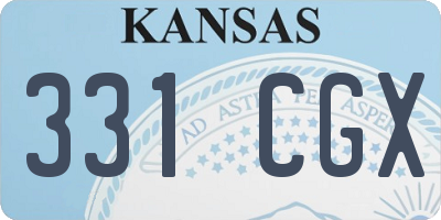KS license plate 331CGX