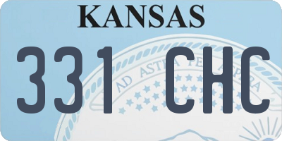 KS license plate 331CHC