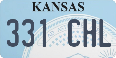 KS license plate 331CHL