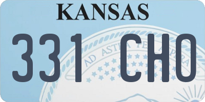 KS license plate 331CHO