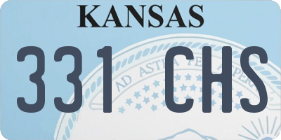 KS license plate 331CHS