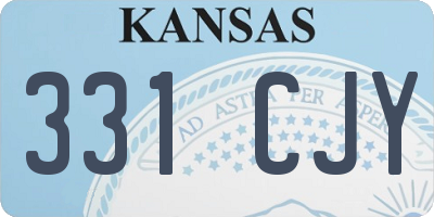 KS license plate 331CJY