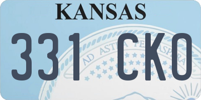 KS license plate 331CKO