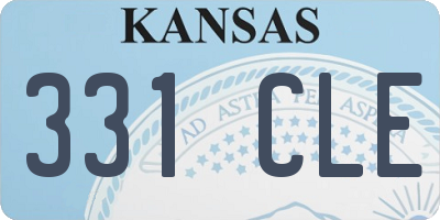 KS license plate 331CLE