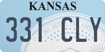 KS license plate 331CLY