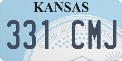 KS license plate 331CMJ