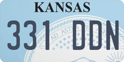 KS license plate 331DDN