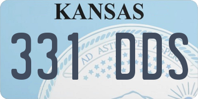 KS license plate 331DDS