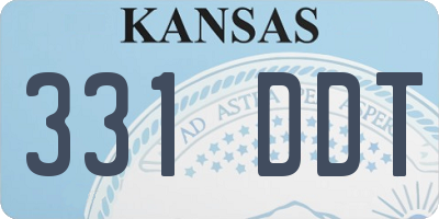 KS license plate 331DDT
