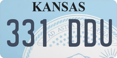 KS license plate 331DDU