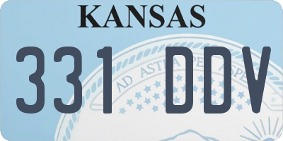 KS license plate 331DDV