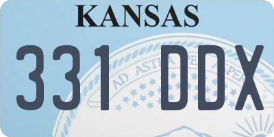 KS license plate 331DDX