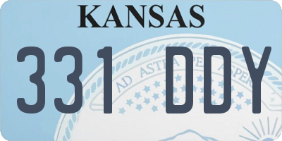 KS license plate 331DDY
