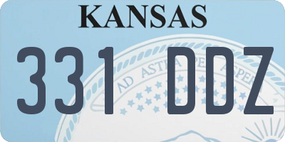 KS license plate 331DDZ