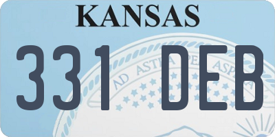 KS license plate 331DEB