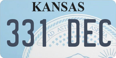 KS license plate 331DEC