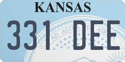 KS license plate 331DEE