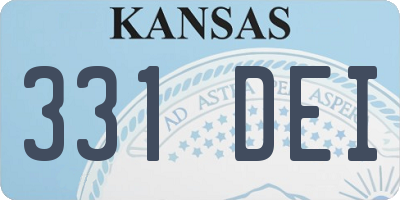 KS license plate 331DEI
