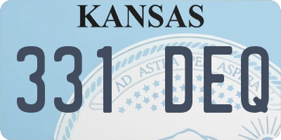 KS license plate 331DEQ