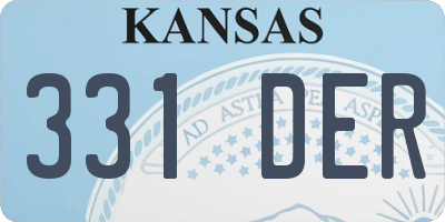 KS license plate 331DER