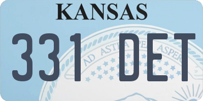 KS license plate 331DET