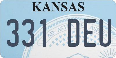 KS license plate 331DEU