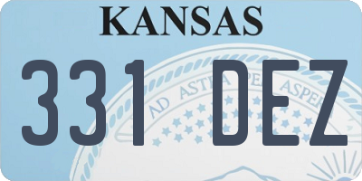 KS license plate 331DEZ