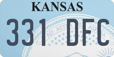 KS license plate 331DFC