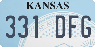 KS license plate 331DFG