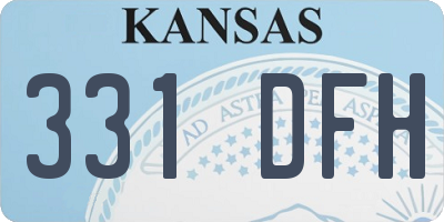 KS license plate 331DFH