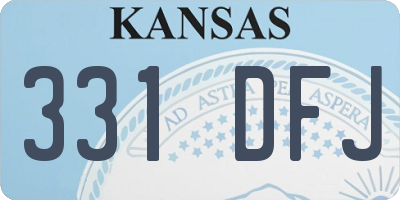 KS license plate 331DFJ