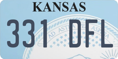 KS license plate 331DFL