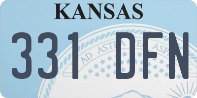 KS license plate 331DFN