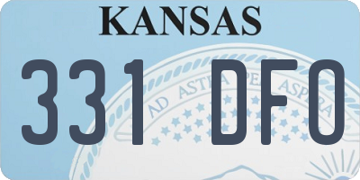 KS license plate 331DFO