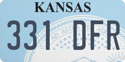 KS license plate 331DFR