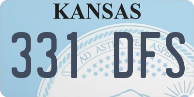 KS license plate 331DFS
