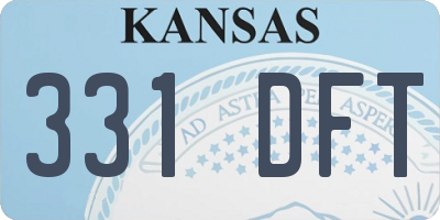 KS license plate 331DFT