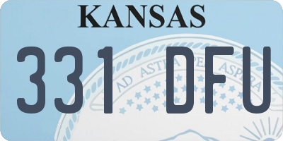 KS license plate 331DFU