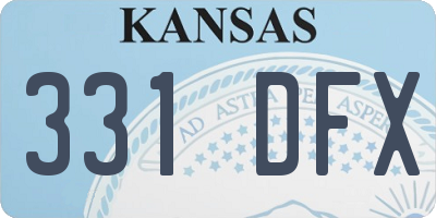 KS license plate 331DFX