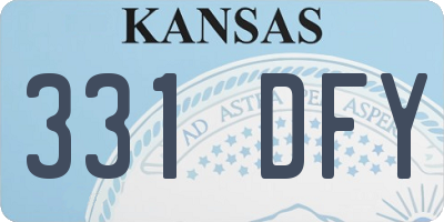 KS license plate 331DFY