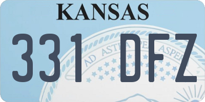 KS license plate 331DFZ