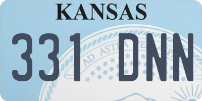 KS license plate 331DNN