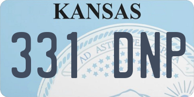 KS license plate 331DNP