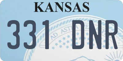 KS license plate 331DNR