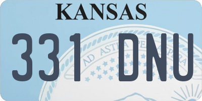 KS license plate 331DNU
