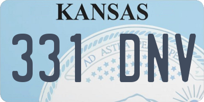 KS license plate 331DNV