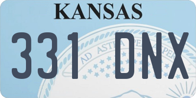 KS license plate 331DNX