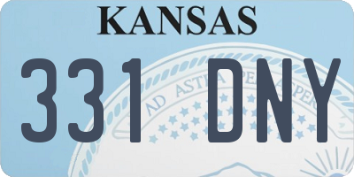KS license plate 331DNY