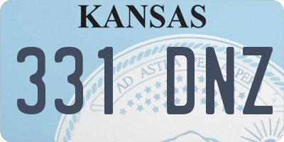KS license plate 331DNZ